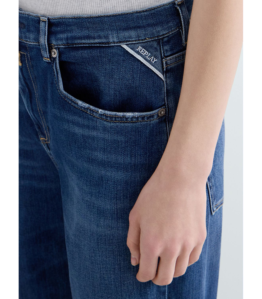 リラックスフィットMELJA インディゴデニム 詳細画像 ダークブルー 6